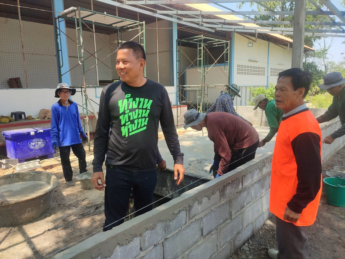 ดำเนินการสร้างศาลาอเนกประสงค์ ณ ฌาปนสถาน ตำบลจระเข้หิน อำเภอครบุรี จังหวัดนครราชสีมา