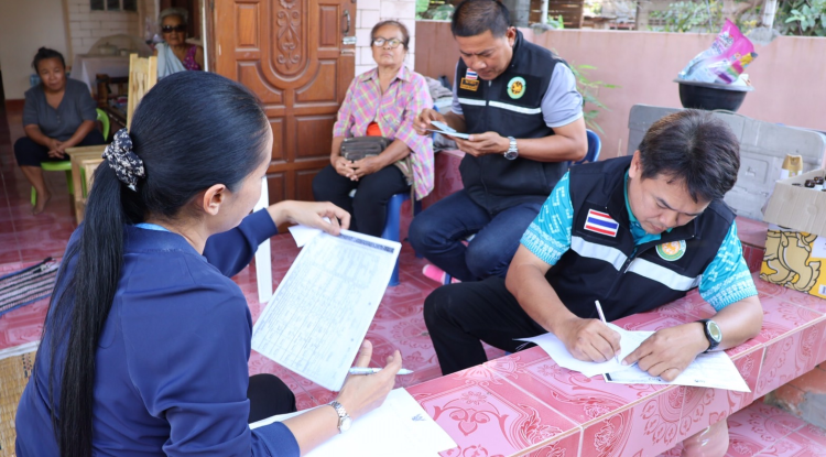 ลงพื้นที่บ้าน นางวรรณี ม่วงธรรม เลขที่ 91 บ้านจระเข้หินหมู่ที่ 1 