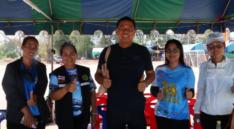 กิจกรรมการแข่งขันกีฬาวอลเล่บอลหญิง  งานปิดทองฉลององค์พระใหญ่ชัยมงคลและก่อเจดีย์ข้าวเปลือก ประจำปี 2567 