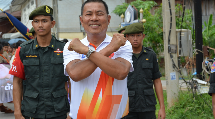 กิจกรรมเดินรณรงค์ต้านภัยยาเสพติดในเขตเทศบาลตำบลจระเข้หิน