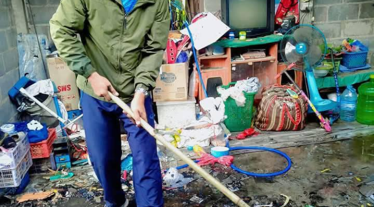 ดำเนินการระงับเหตุเพลิงไหม้  ณ บ้านเลขที่ 229 ม.6บ้านไผ่ ต.จระเข้หิน อ.ครบุรี จ.นครราชสีมา