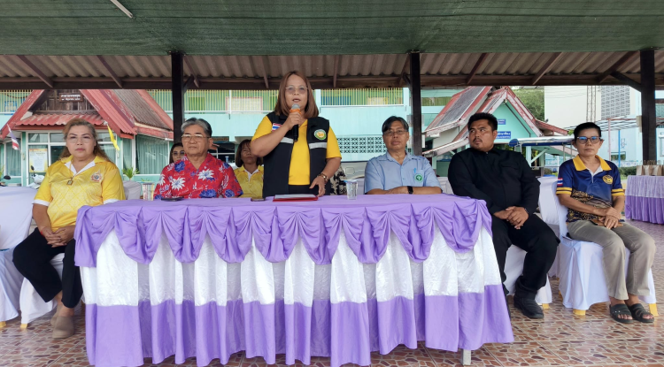 พิธีเปิดโครงการเสริมสร้างพลานามัยใส่ใจสุขภาพด้วยวิธีบาสโลบหมู่ที่ 1 