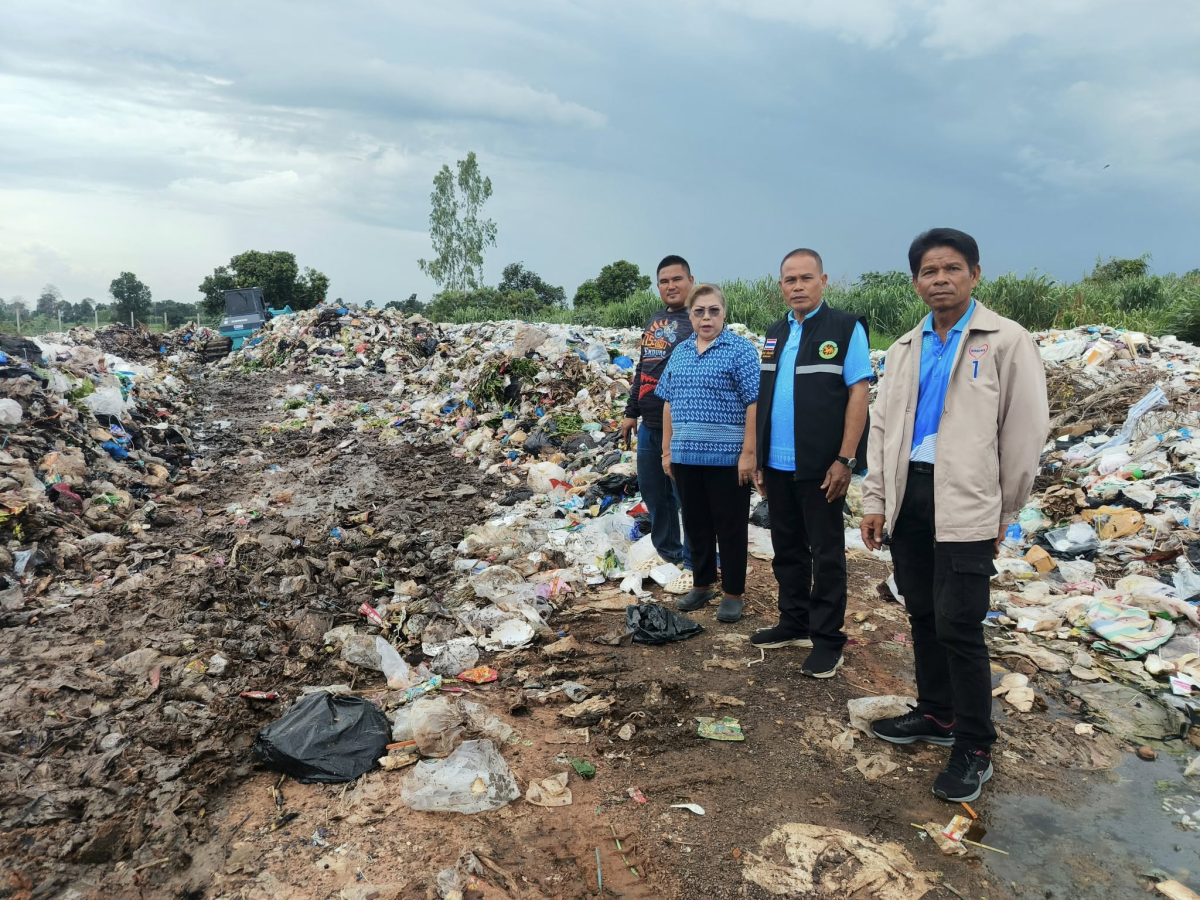 ลงพื้นที่แก้ไขปัญหาขยะของบ่อขยะเทศบาลตำบลจระเข้หิน 
