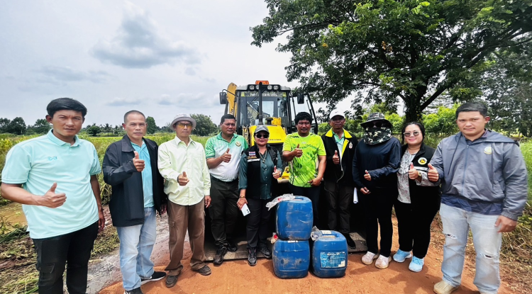 ลงพื้นที่สำรวจคลองส่งน้ำโซน  9 เชื่อมต่อโซน 19 บ้านไผ่-จระเข้หิน 