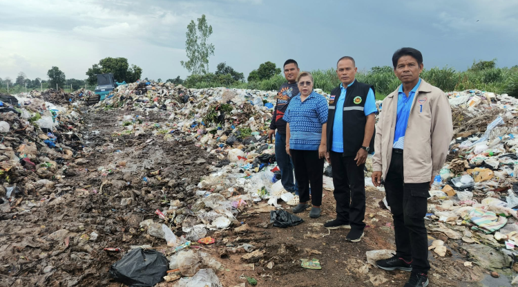 ลงพื้นที่แก้ไขปัญหาขยะของบ่อขยะเทศบาลตำบลจระเข้หิน 