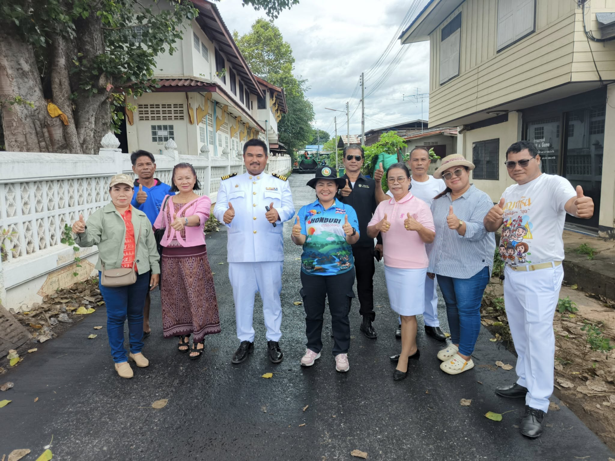 ลงพื้นที่สำรวจตรวจสอบการซ่อมแซมและปรับปรุงผิวทางที่ชำรุดให้ดียิ่งขึ้น ณ หมู่ที่ 1 ตำบลจระเข้หิน อำเภอครบุรี จังหวัดนครราชสีมา