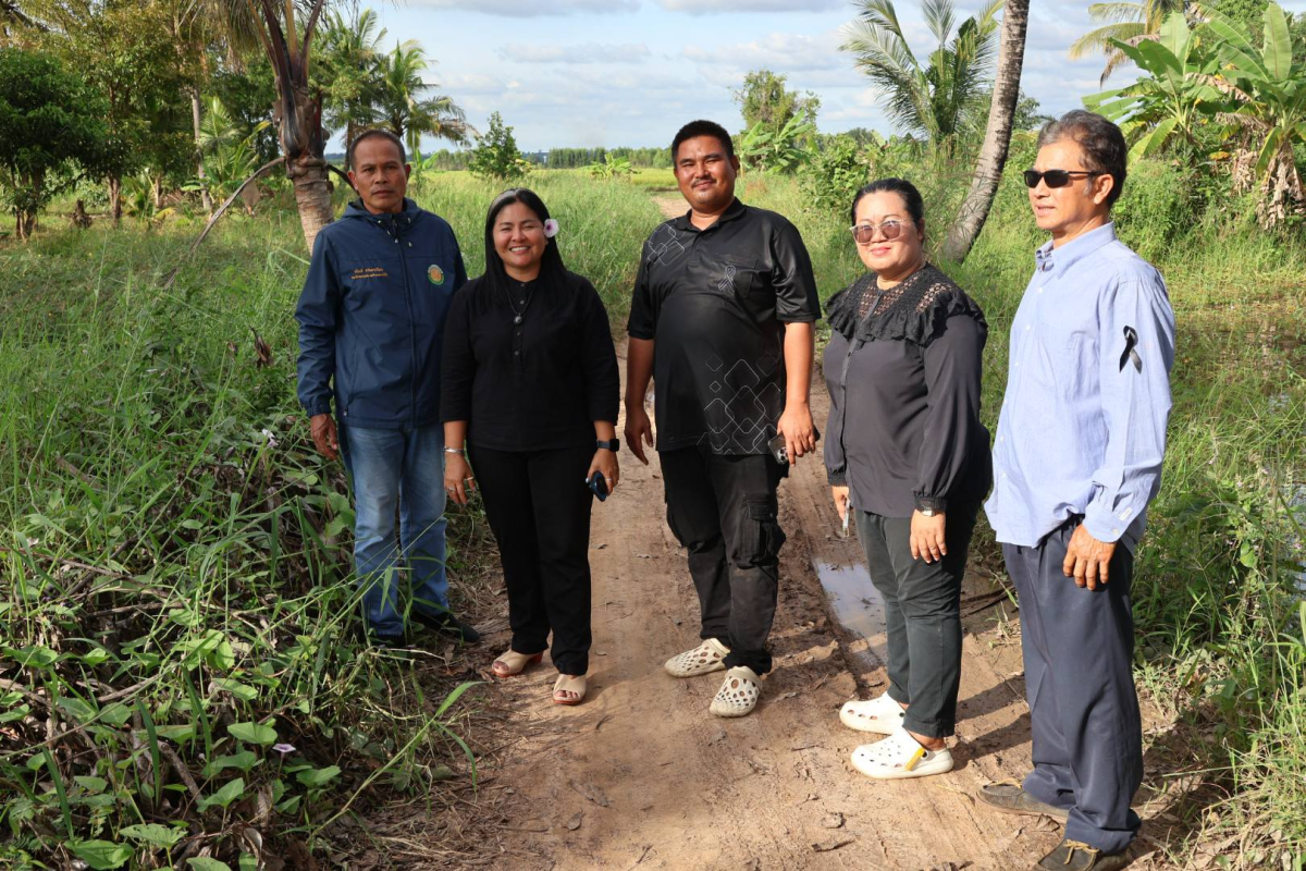 ลงพื้นที่สำรวจวัชพืชในคลองโบสถ์บ้านไผ่หมู่ที่ 6