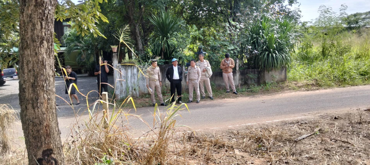 ลงพื้นที่ดูหลักหมุดที่ดินร่วมกับสำนักงานที่ดินจังหวัดนครราชสีมาสาขาครบุรี