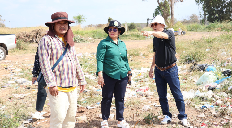ลงพื้นที่ติดตามและแก้ไขปัญหาบ่อขยะเทศบาลตำบลจระเข้หิน